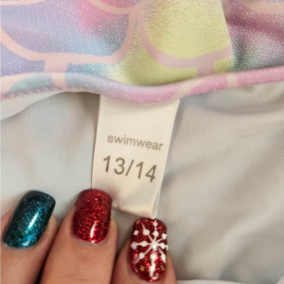 Pastel One-Shoulder Swimsuit - Picture 4 of 5